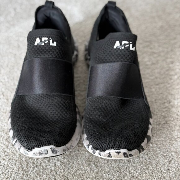 Women's APL Techloom Bliss Leopard Black & White Sneakers - 7 - Picture 3 of 12